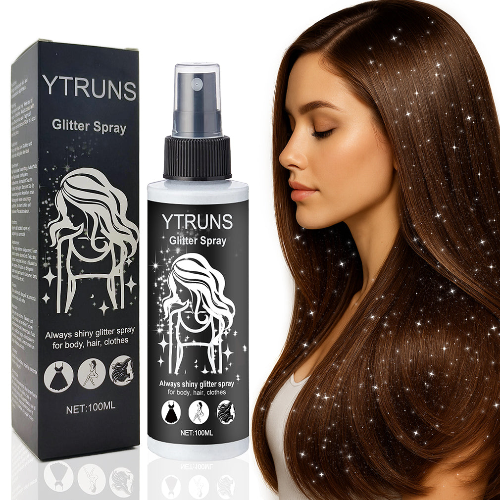 2-Pack Quick Dry Glitter Spray Kit for Hair And Body - High Gloss Shimmer Spray for Lips, Eyes, Face And More - Great for Music Festivals